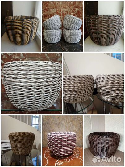 Плетеные кашпо