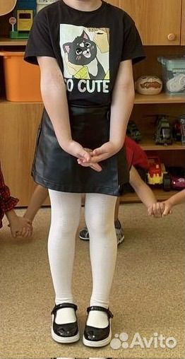 Юбка кожаная для девочки 116