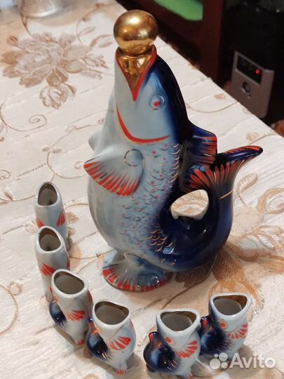 Коньячный набор СССР Винтаж (рыбки )