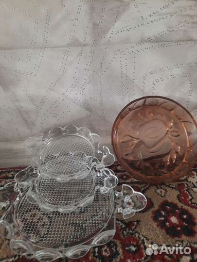 Статуэтка гранит. Ваза и другое из стекла 80х-90х