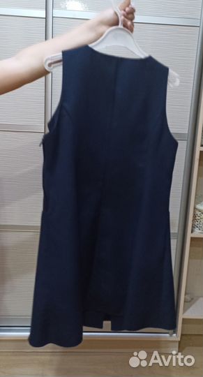 Школьная форма сарафан для девочки синяя 140