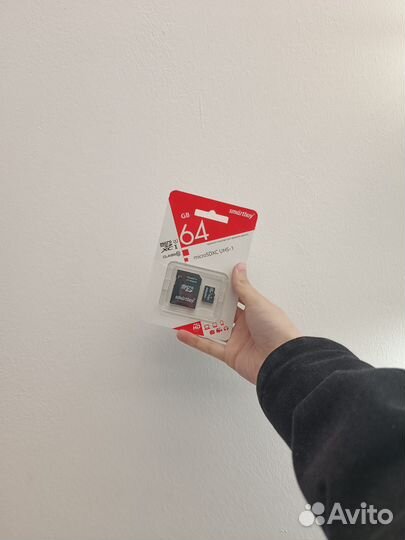 Карта памяти microsdxc 64GB Class 10 Smartbuy