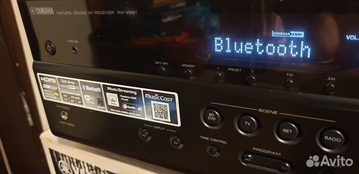 Ресивер yamaha RX-V385,481(блютуз,4К,интер.радио)