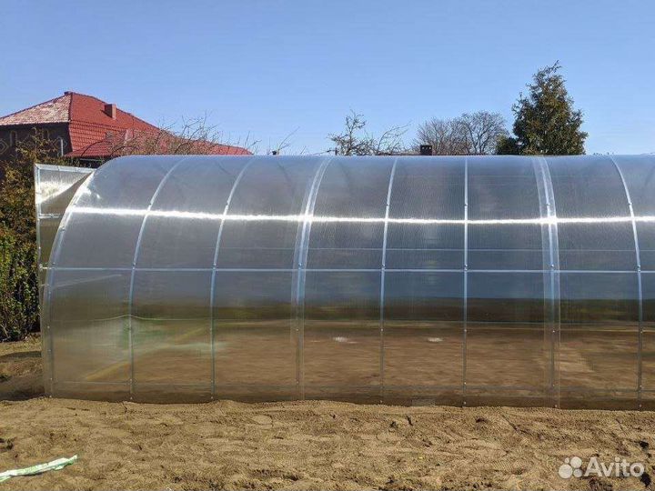 Теплица усиленная 10м поликарбонат, рассрочка