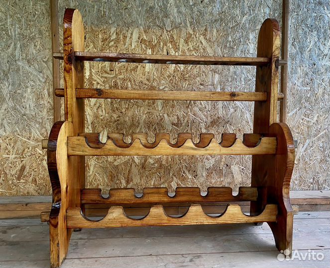 Бутылочница винтажная/Стеллаж для хранения бутылок