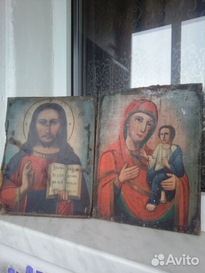 Старинные иконы Венчальная пара письмо