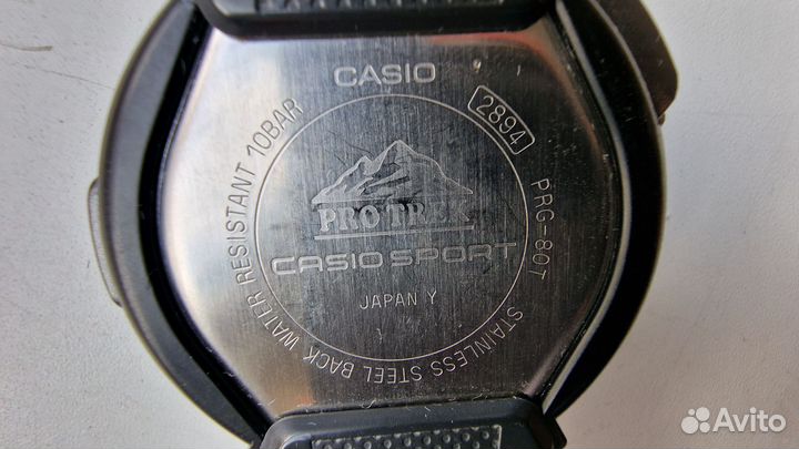 Часы Casio ProTrek PRG80 Титан браслет Солнечные