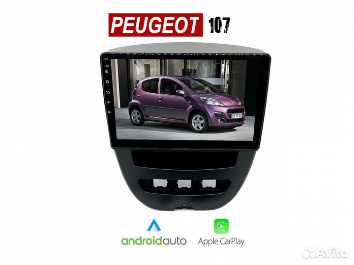 Topway Peugeot 107 LTE CarPlay 4/32gb