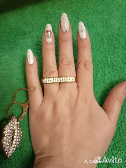 Кольцо двойное новое. бижутерия