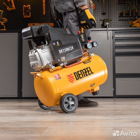 Компрессор воздушный 24 л Denzel
