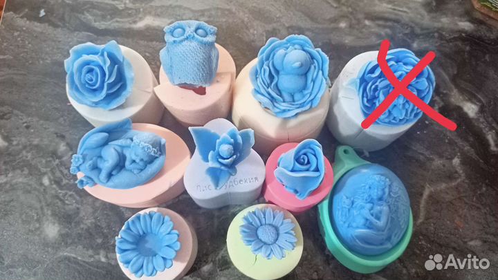 Набор форм для мыла из силикона и пластика