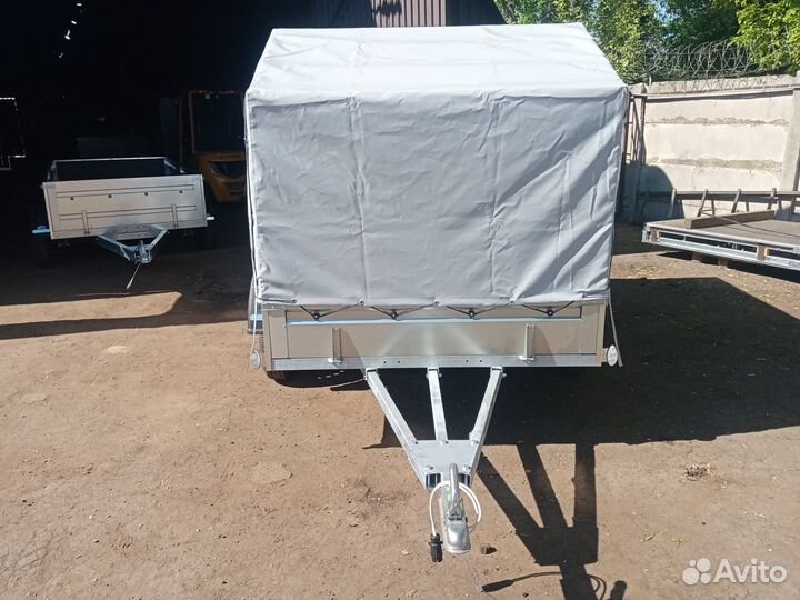Прицеп Кремень31 двухосный 3х1.5 с тентом 120 см