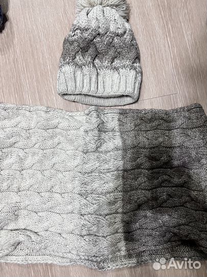 Комплект шапка и снуд зимний женский