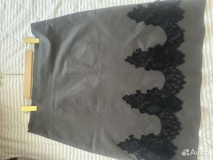 Юбка трапеция ручная работа l/xl