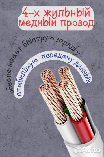 Кабель USB - Type-C 6A быстрая зарядка