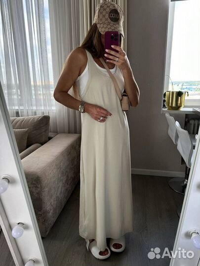 Платье майка длинное