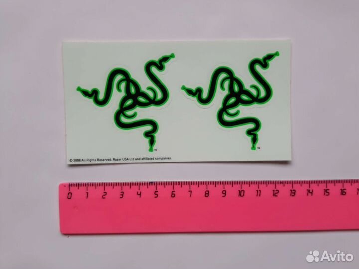 Наклейка Razer USA 2008 двойная