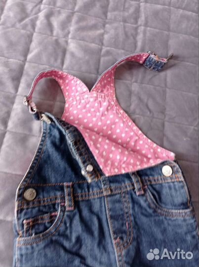 Джинсовый комбинезон одежда пакетом для девочки