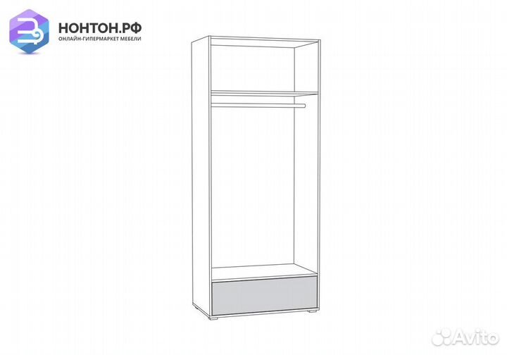 Шкаф для одежды Вуди 13.138 белый премиум / дуб кр