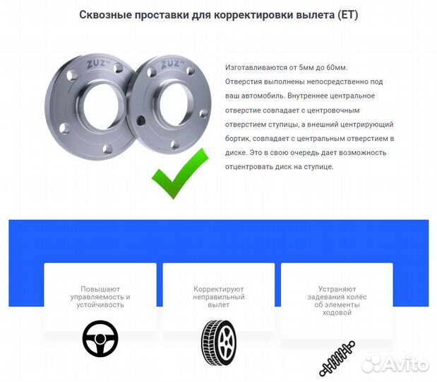 Колесные проставки 114.3 ZUZ 38