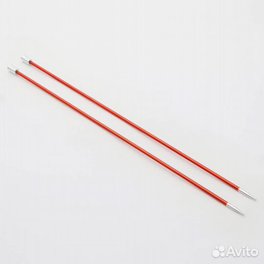 47293 Спицы прямые Zing 2,5мм/35см, алюминий, гран