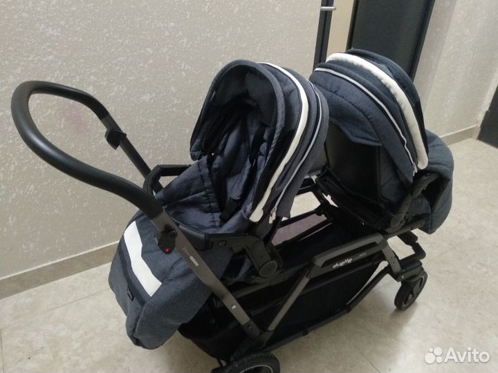 Коляска для двойни peg perego