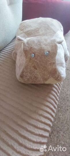 Декоративная подушка бегемот