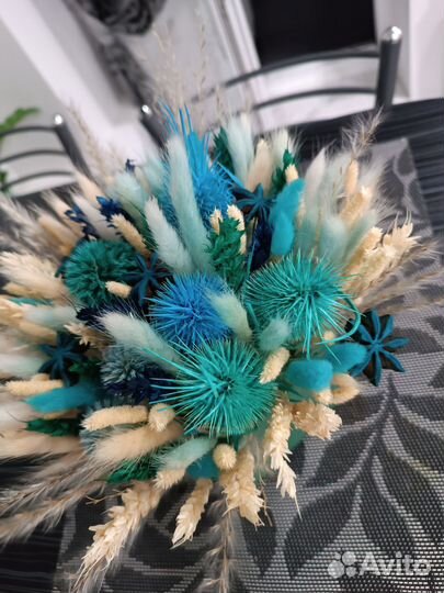 Букет подарок на 1 сентября из сухоцветов