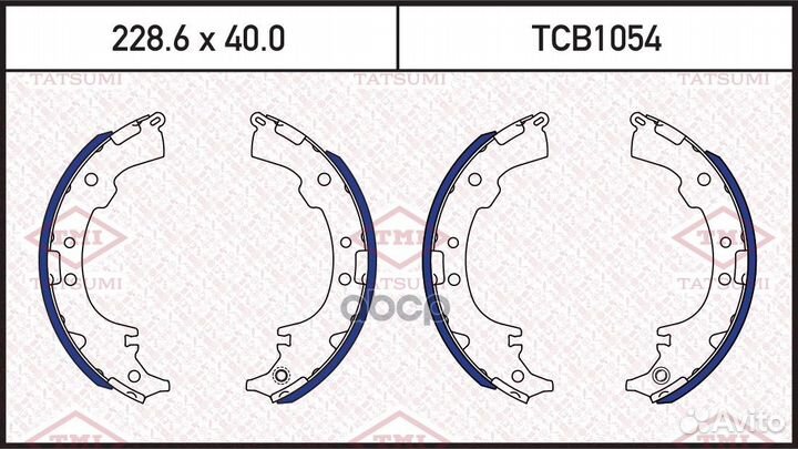 Колодки тормозные барабанные зад TCB1054 TA