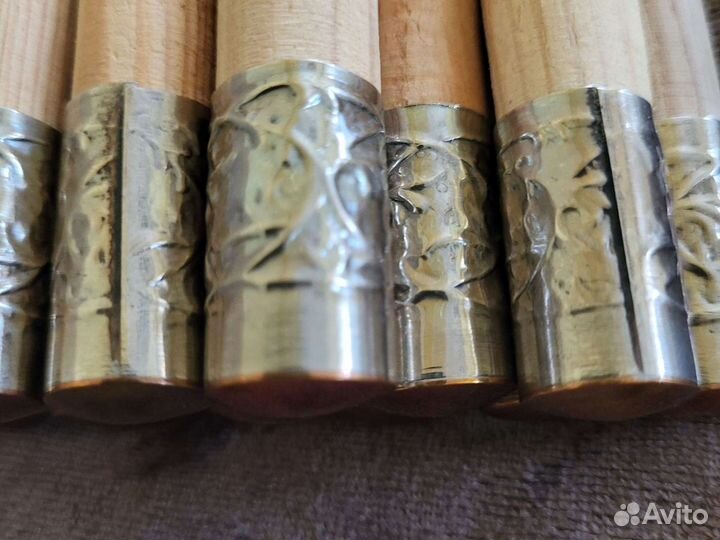 Газыри для черкетски (мельхиор. дерево. комп 16шт)