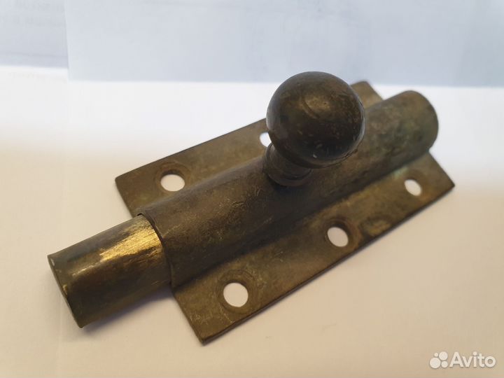 Шпингалет и ручка старинные латунь