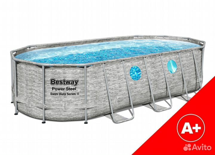 Каркасный бассейн Bestway 549х274х122 см овальный