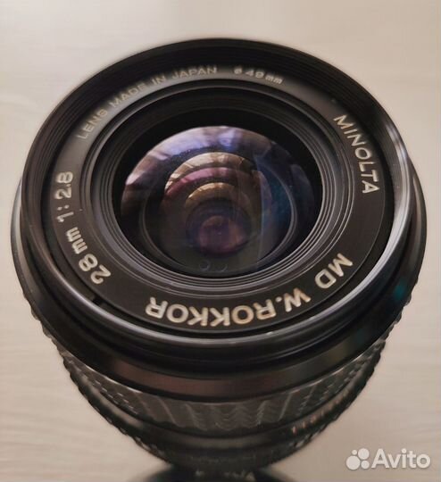 Minolta MD W.Rokkor 28 mm f/ 2.8 + переходник 4/3