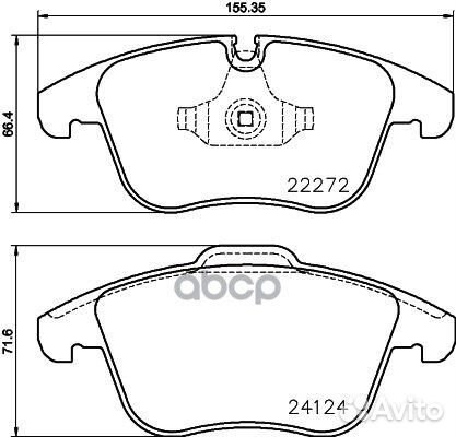 Колодки пер.jaguar XE 15 P36030 Brembo