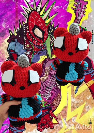 Игрушка вязаная Человек-паук (3 варианта )
