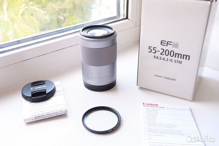 Объектив Canon EF-M 55-200 IS STM + защ фильтр