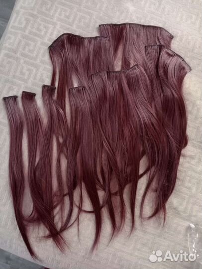 Накладные пряди, волосы на заколках