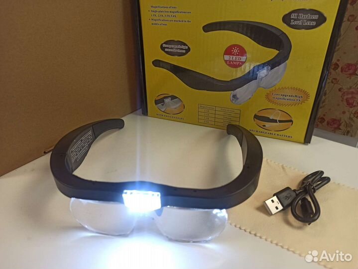 Очки лупа с подсветкой