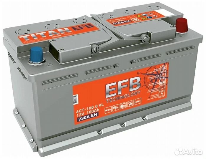 Аккумулятор titan asia EFB 6ст-100.0 VL B01