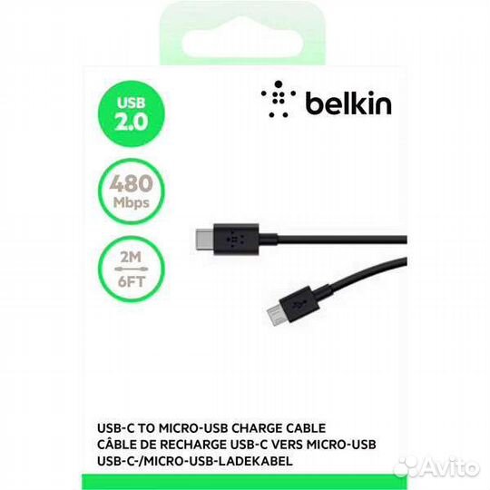 Кабель USB Type-C Belkin 2.0 USB-C to micro USB-B