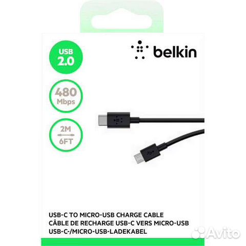 Кабель USB Type-C Belkin 2.0 USB-C to micro USB-B