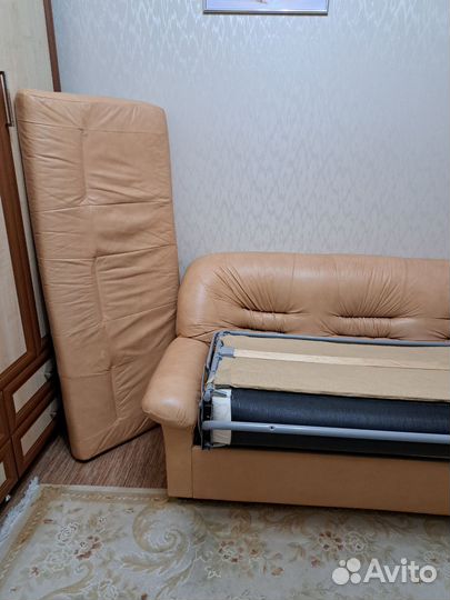 Диван кровать натуральная кожа