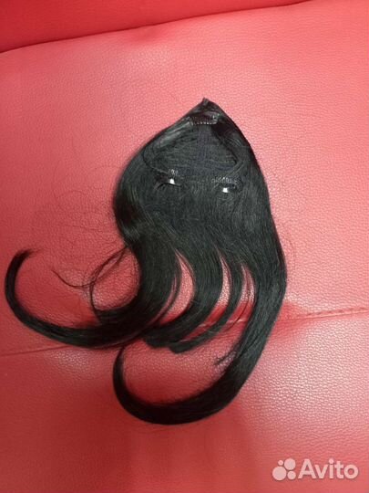 Накладная челка из натуральных волос, новая