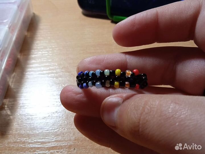 Кольцо из бисера