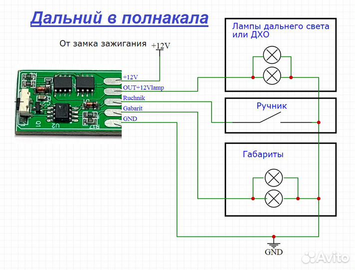 Плата контроллер дхо дальний в пол накала