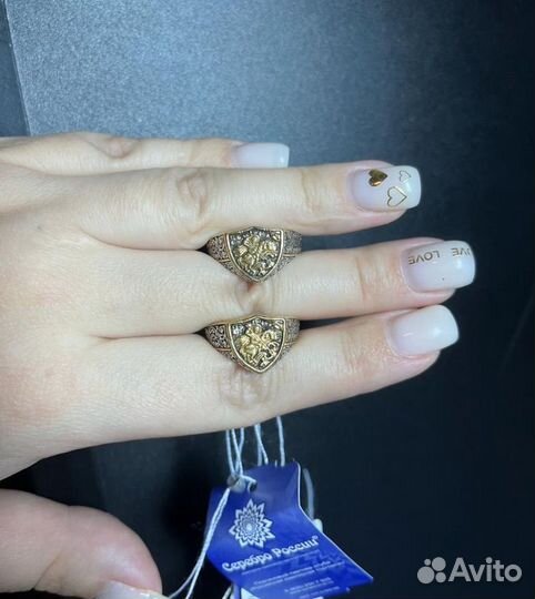 Кольцо печатка новое