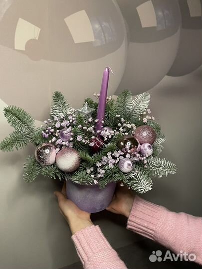 Елка новый год композиция подарок