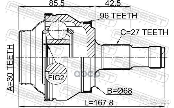 Шрус внешн задний mercedes benz E-class 212 4 M