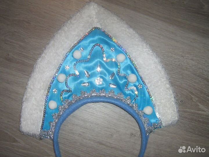 Детская корона, кокошник Снегурочки Росс-го кач-ва