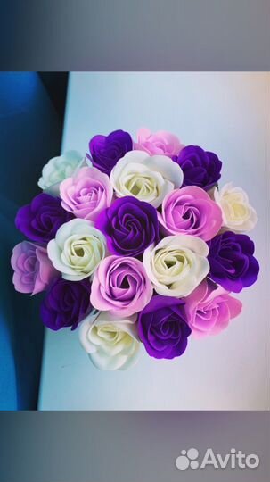 Букет из мыльных роз